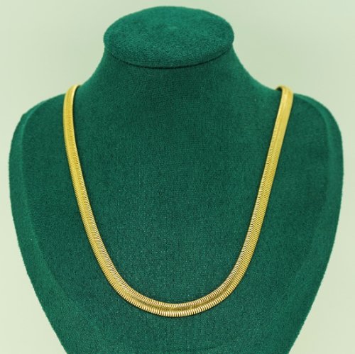 COLLAR LISO CON BAÑO DE ORO