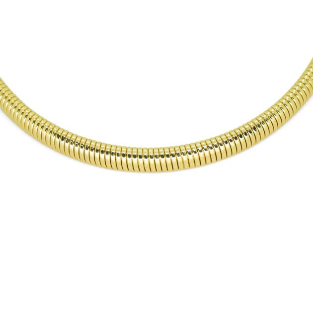 COLLAR GARGANTILLA GRUESA CON BAÑO DE ORO