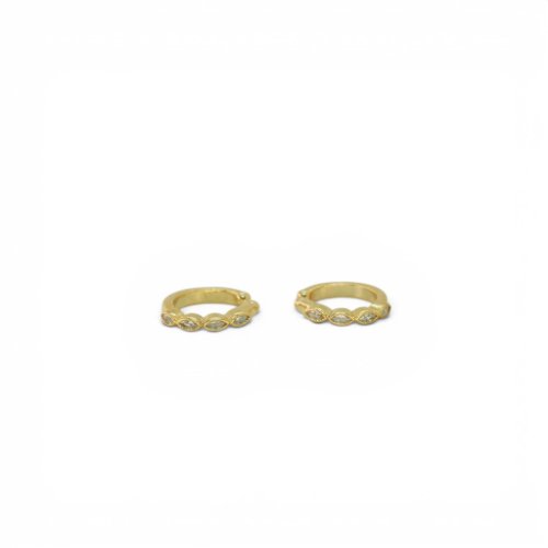 ARETES EAR CUFFS LISOS CON BAÑO DE ORO