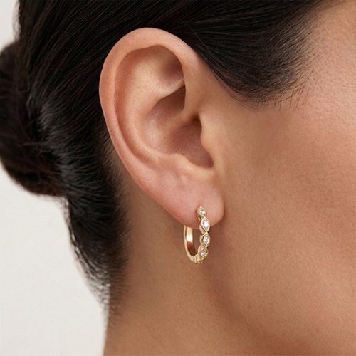 ARETES EAR CUFFS LISOS CON BAÑO DE ORO