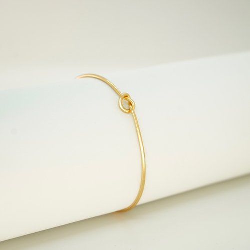 PULSERA ARO LISO CON BAÑO DE ORO