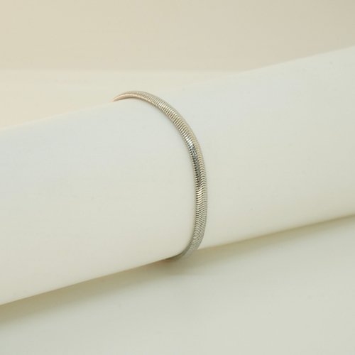 PULSERA DE MALLA FLEXIBLE CON BAÑO DE RODIO