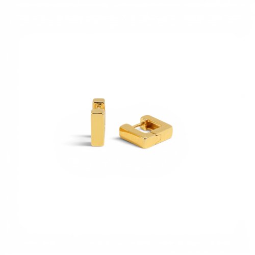 ARETES LISOS CON BAÑO DE ORO