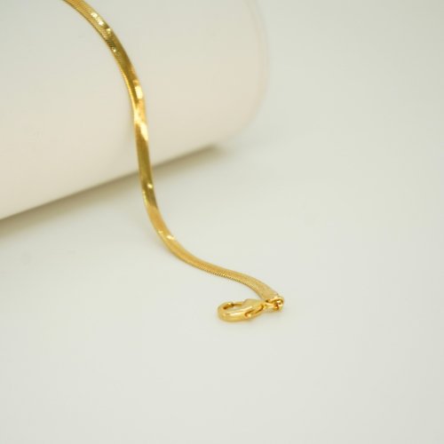 PULSERA LISA CON BAÑO DE ORO