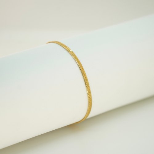 PULSERA LISA CON BAÑO DE ORO