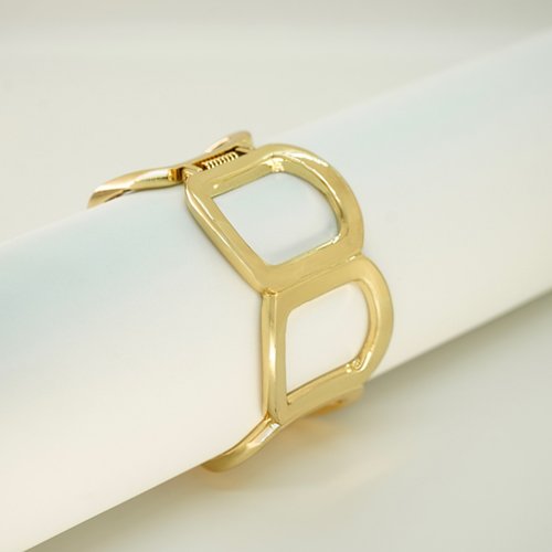 PULSERA BRAZALETE AJUSTABLE CON BAÑO DE ORO
