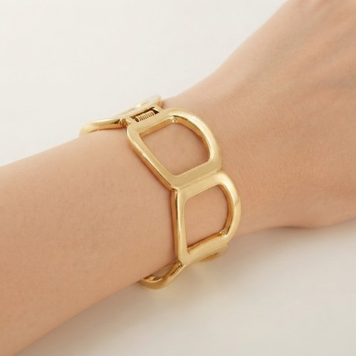 PULSERA BRAZALETE AJUSTABLE CON BAÑO DE ORO