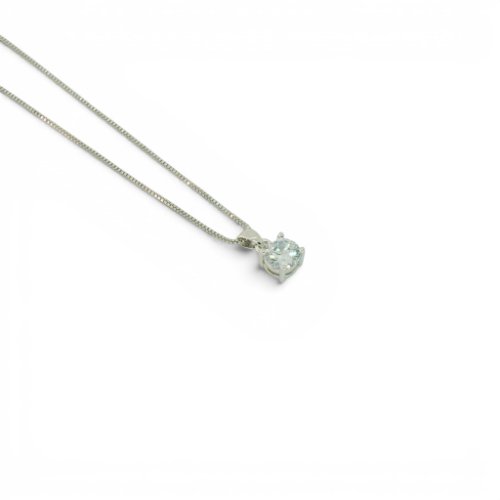 COLLAR LISO CRISTAL CON BAÑO DE RODIO