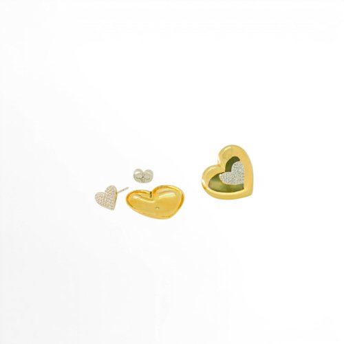 ARETES ZIRCONIA CON BAÑO DE ORO