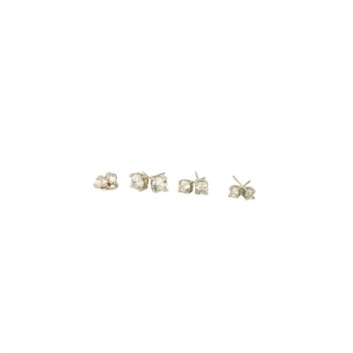 ARETES TRIO CON BAÑO DE RODIO