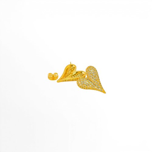 ARETES ZIRCONIA CON BAÑO DE ORO