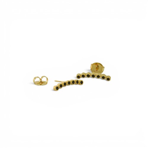 ARETES ZIRCONIA CON BAÑO DE ORO