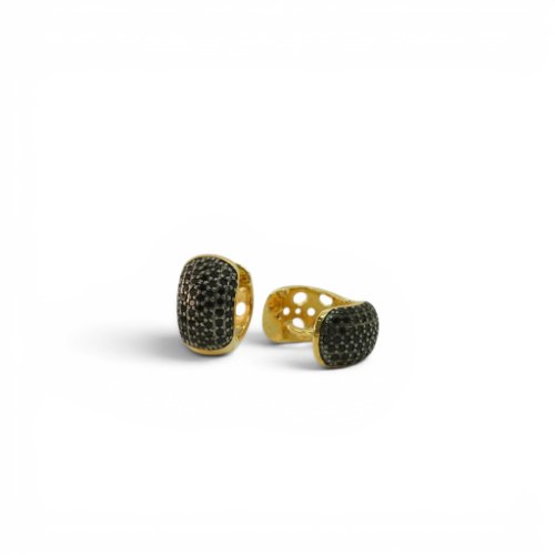 ARETES ZIRCONIAS CON BAÑO DE ORO