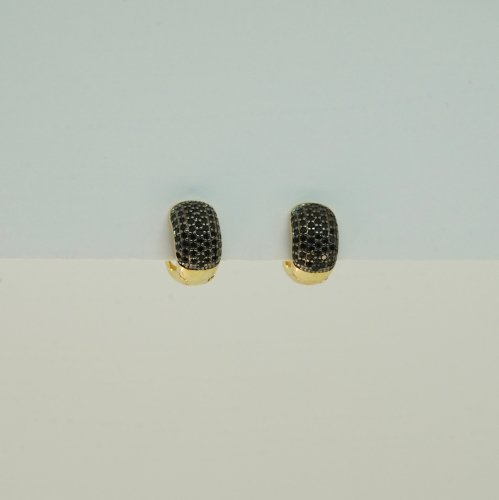 ARETES ZIRCONIAS CON BAÑO DE ORO