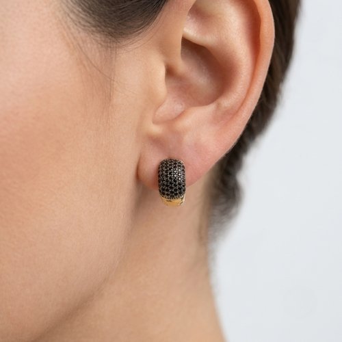 ARETES ZIRCONIAS CON BAÑO DE ORO