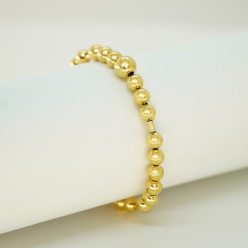 PULSERA LISA CON BAÑO DE ORO
