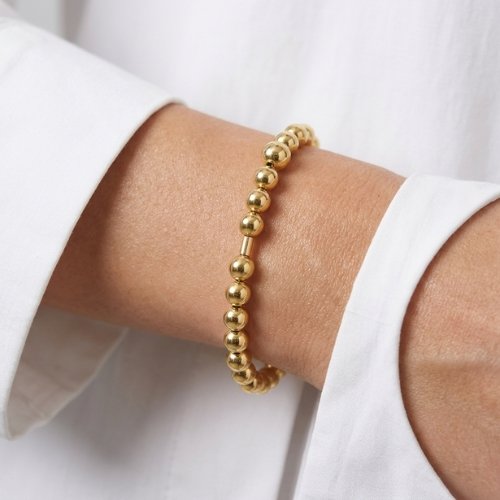 PULSERA LISA CON BAÑO DE ORO