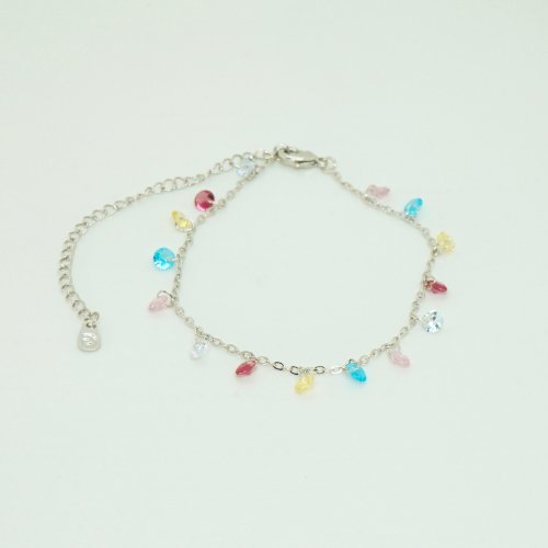 PULSERA CRISTALES CON BAÑO DE RODIO