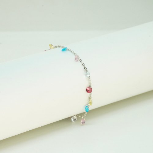PULSERA CRISTALES CON BAÑO DE RODIO