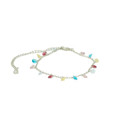 PULSERA CRISTALES CON BAÑO DE RODIO