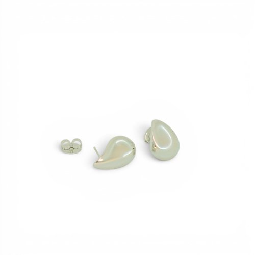 ARETES LISOS CON BAÑO DE RODIO
