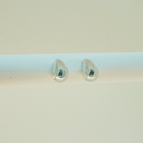 ARETES LISOS CON BAÑO DE RODIO