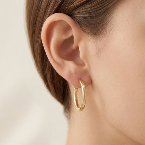 ARETES CANDONGA LISA CON BAÑO DE ORO