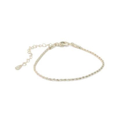 PULSERA TIPO CORDON DELICADO CON BAÑO DE RODIO