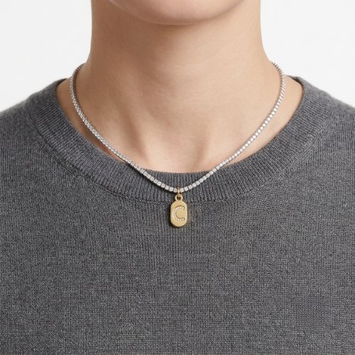 COLLAR BICOLOR LETRA ZIRCONIAS