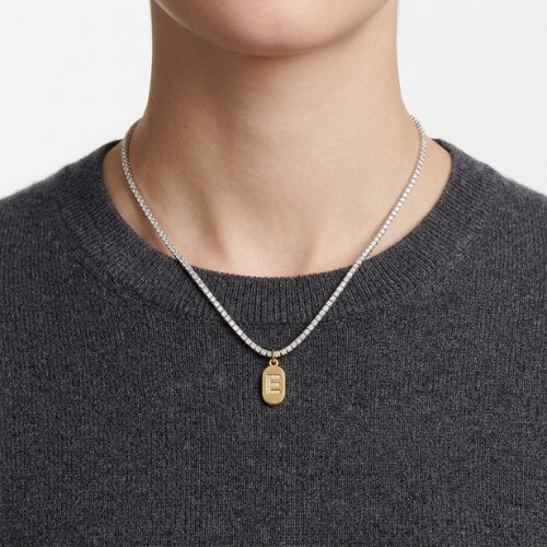 COLLAR BICOLOR LETRA ZIRCONIAS