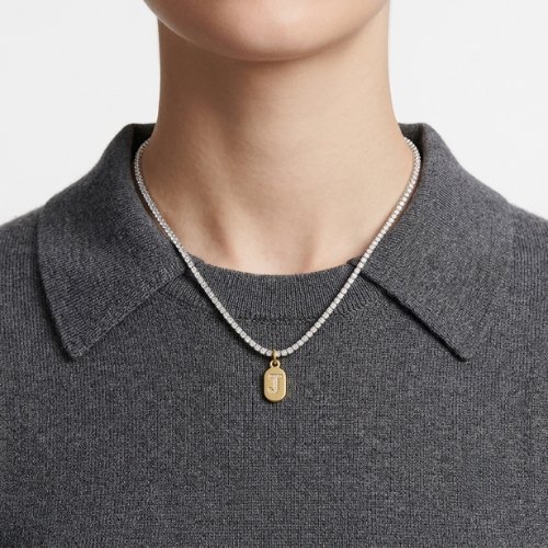 COLLAR BICOLOR LETRA ZIRCONIAS