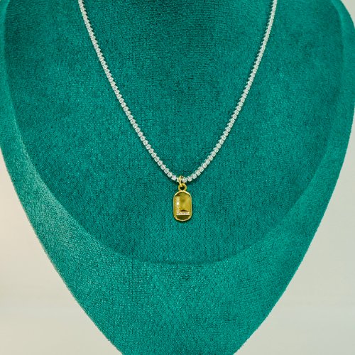 COLLAR BICOLOR LETRA ZIRCONIAS