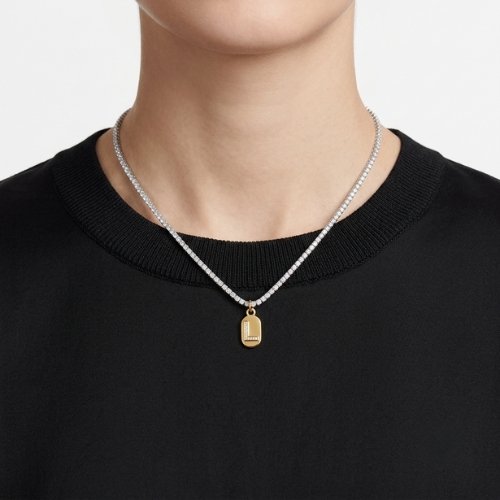 COLLAR BICOLOR LETRA ZIRCONIAS