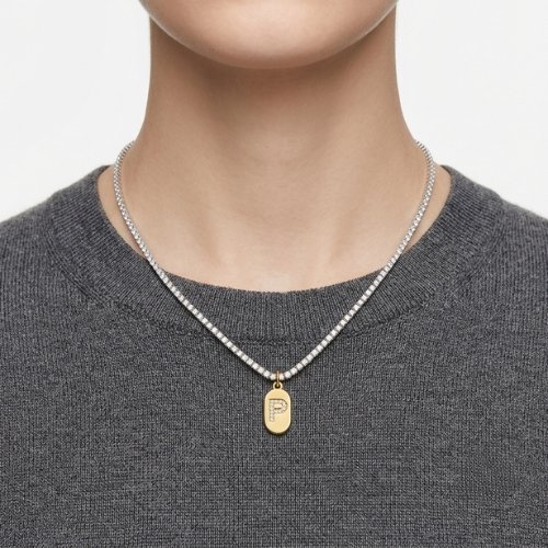 COLLAR BICOLOR LETRA ZIRCONIAS