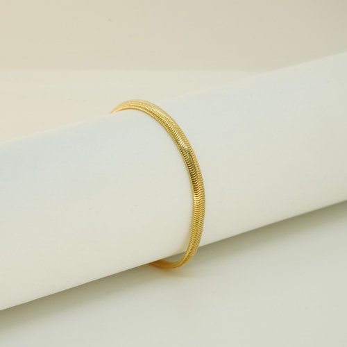 PULSERA LISA CON BAÑO DE ORO