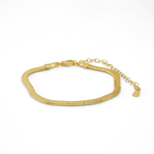 PULSERA LISA CON BAÑO DE ORO