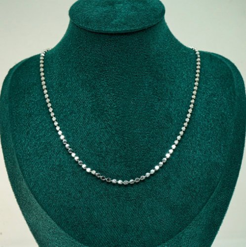 COLLAR LISO CON BAÑO DE RODIO
