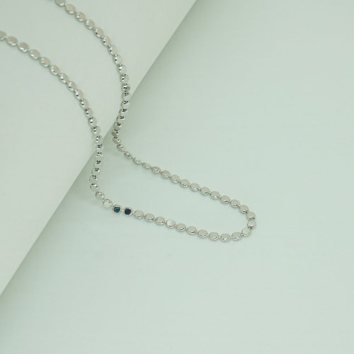 COLLAR LISO CON BAÑO DE RODIO