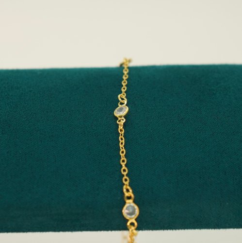 PULSERA CRISTALES CON BAÑO DE ORO