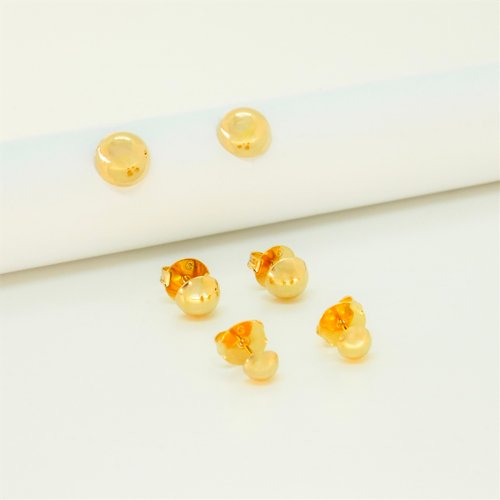 ARETES TRIO LISO CON BAÑO DE ORO