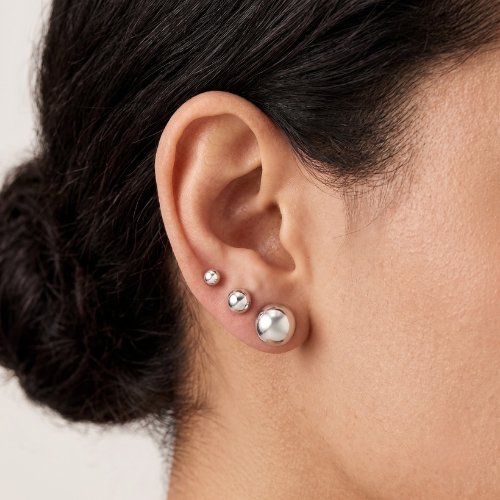 ARETES TRIO CON BAÑO DE RODIO