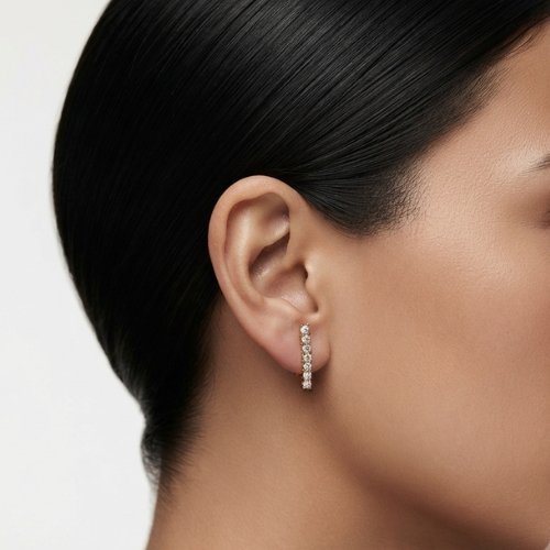 ARETES CRISTALES Y  BAÑO DE ORO