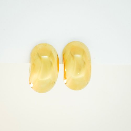 ARETES LISOS CON BAÑO DE ORO