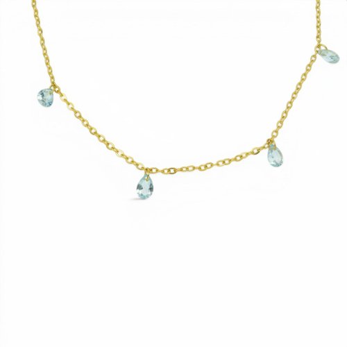 COLLAR CRISTAL CON BAÑO DE ORO