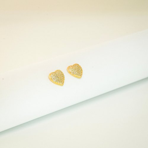 ARETES ZIRCONIA CON BAÑO DE ORO