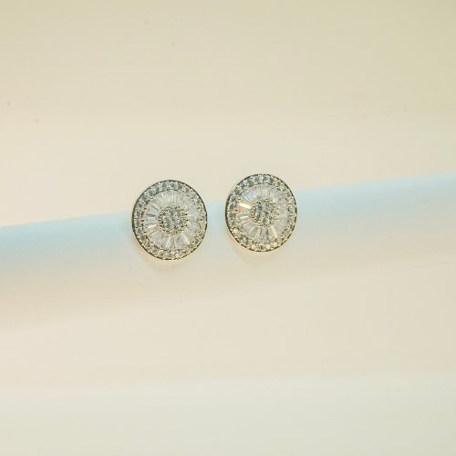 ARETES CRISTALES Y  BAÑO DE RODIO