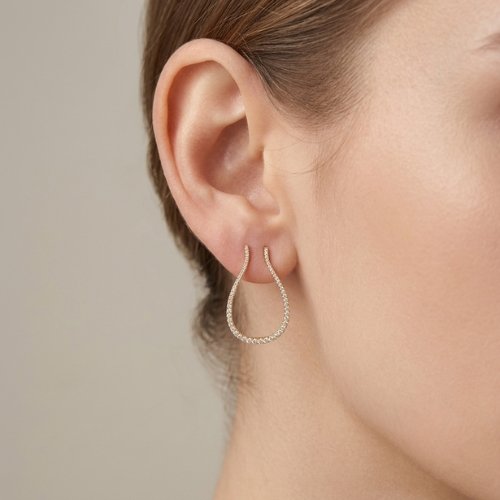 ARETES ZIRCONIAS CON BAÑO DE ORO