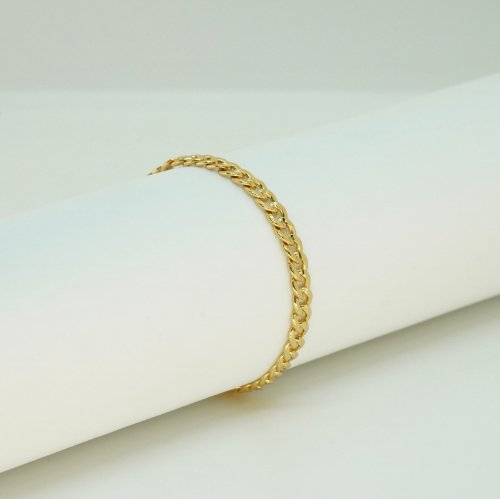 PULSERA LISA CON BAÑO DE ORO