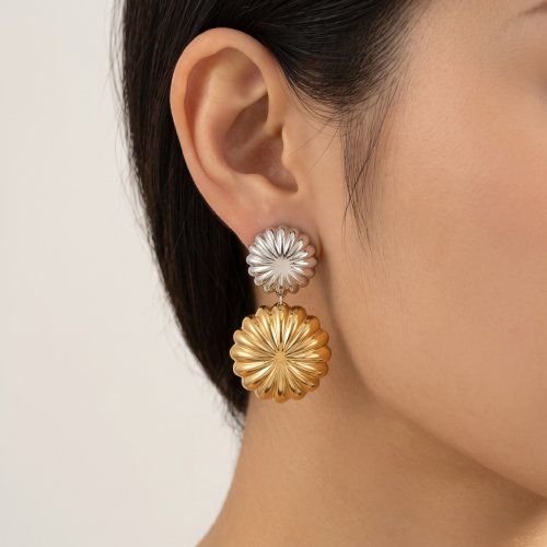 ARETES BICOLOR LISOS