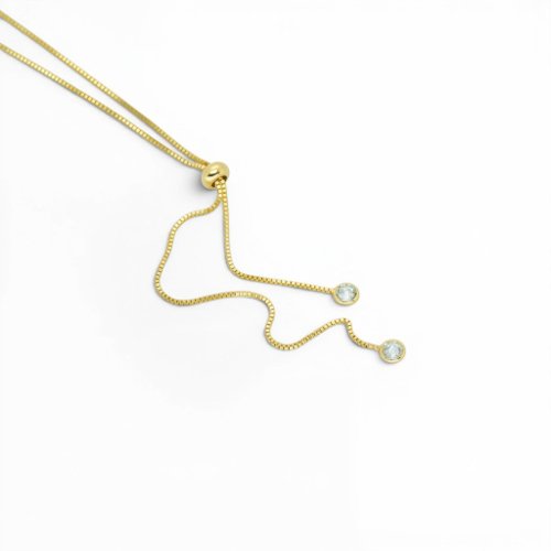 COLLAR LISO BOLA CON BAÑO DE ORO